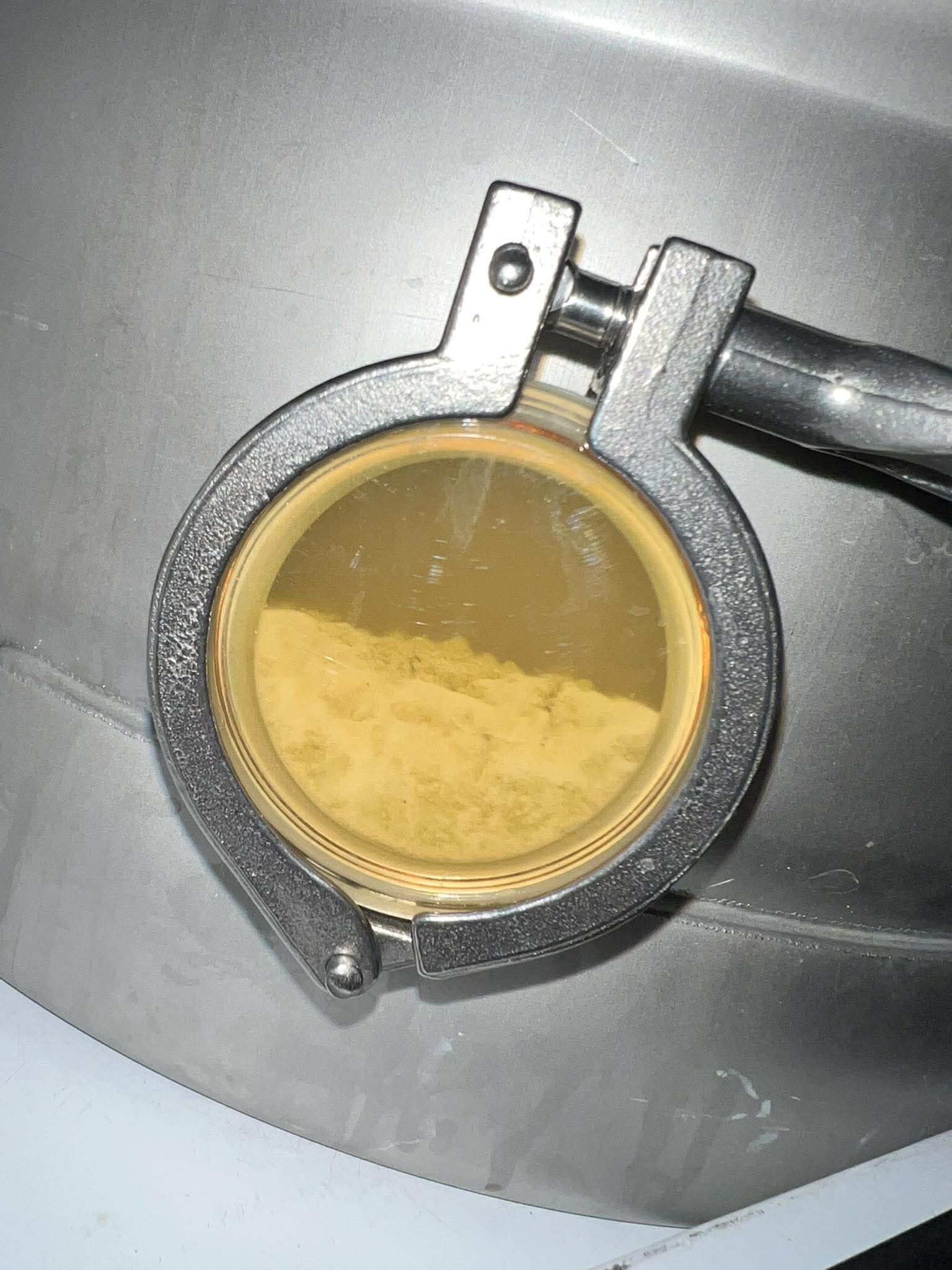 Sight glass — hop trub settling