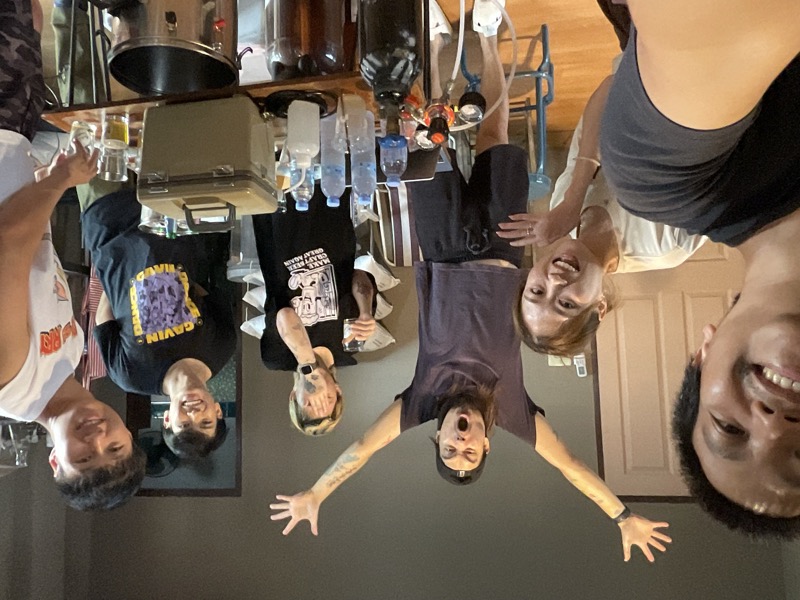 X02 Brew Day crew — พี่เอ็ม, Nat, BM, พี่น้ำต้น, Jarb, เอิงเอย